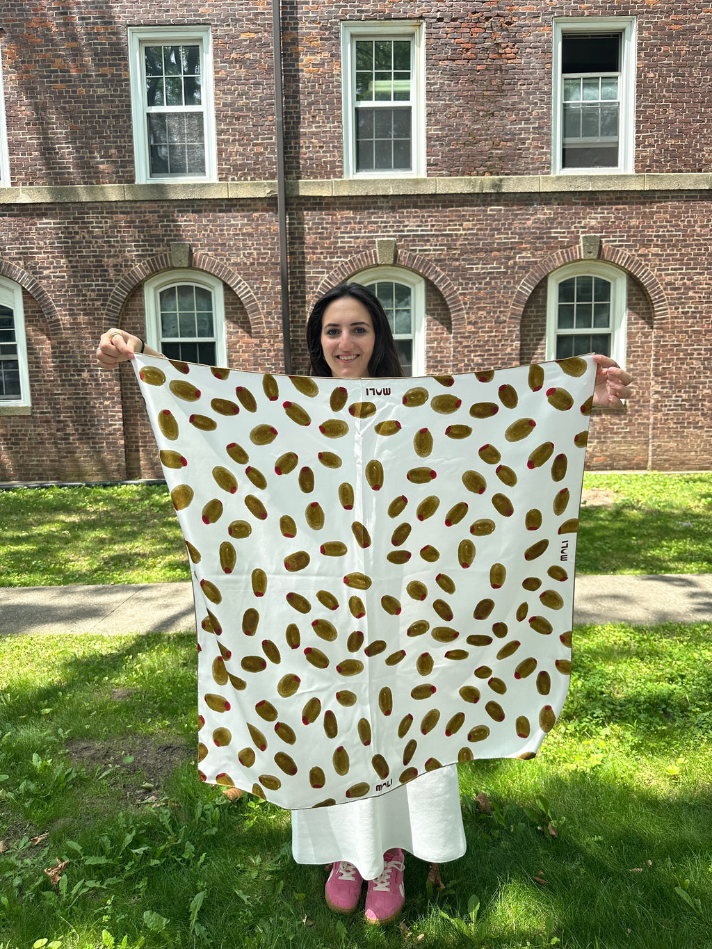 Extra Dirty Martini Silk Scarf - olives
