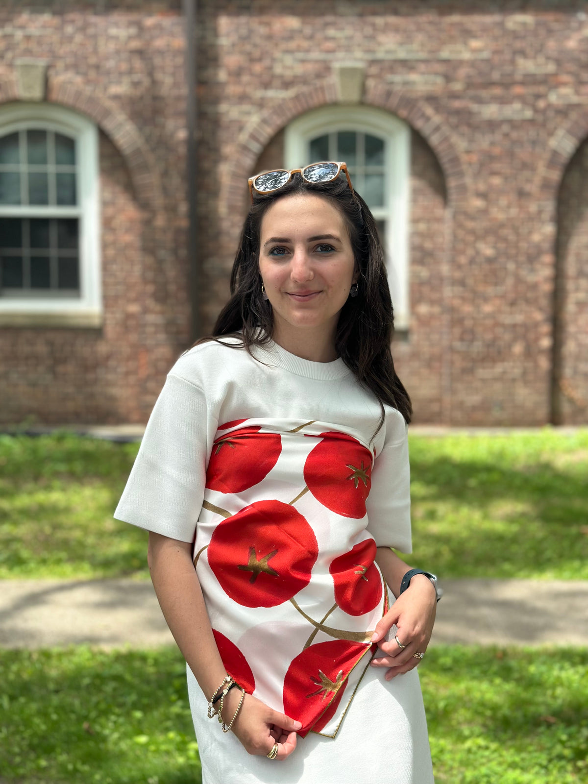 Pomodoro Silk Scarf - tomatoes
