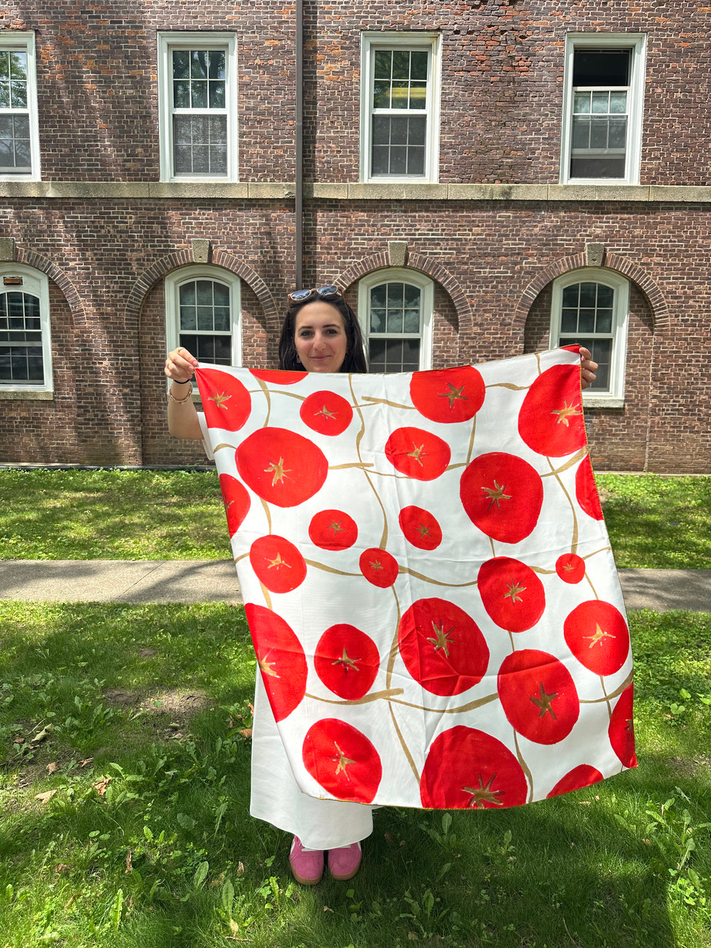 Pomodoro Silk Scarf - tomatoes