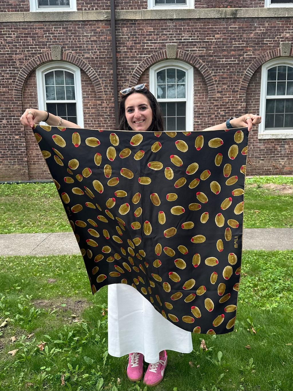 Olive Silk Scarf