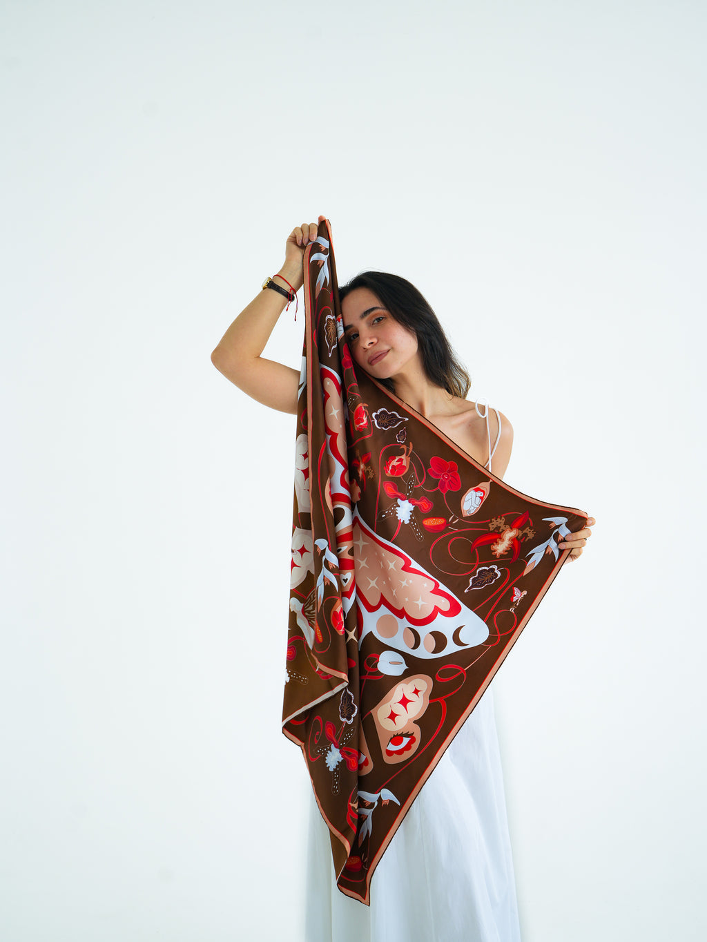 Revelation Silk Scarf  - butterfly and fairies