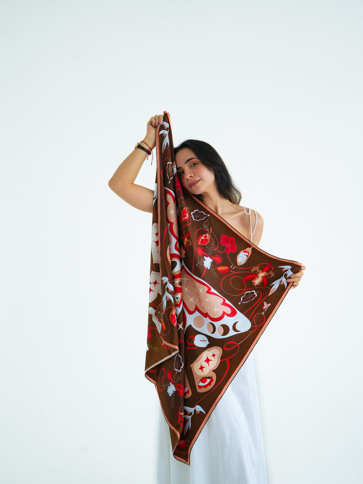 Revelation Silk Scarf  - butterfly and fairies