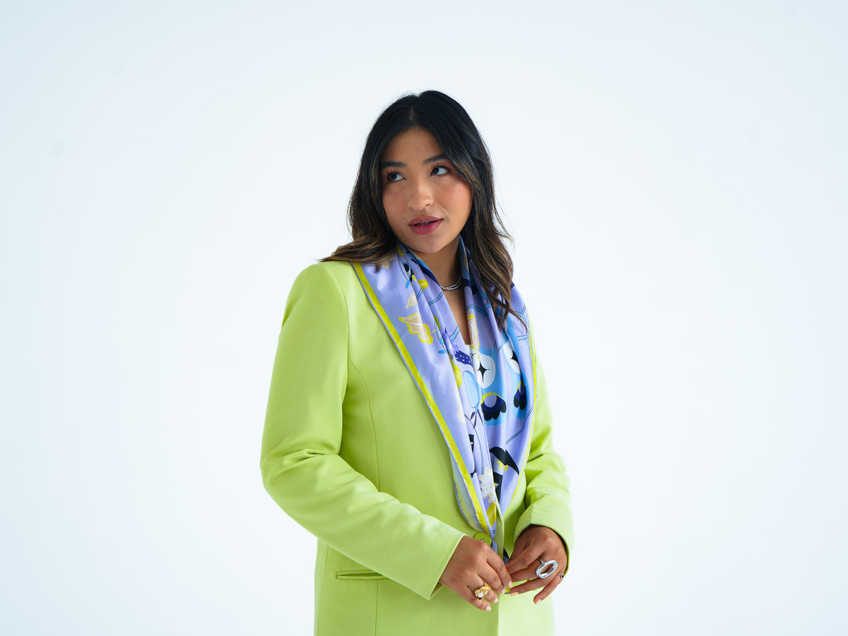 Ascent Silk Scarf  - butterfly and fairies