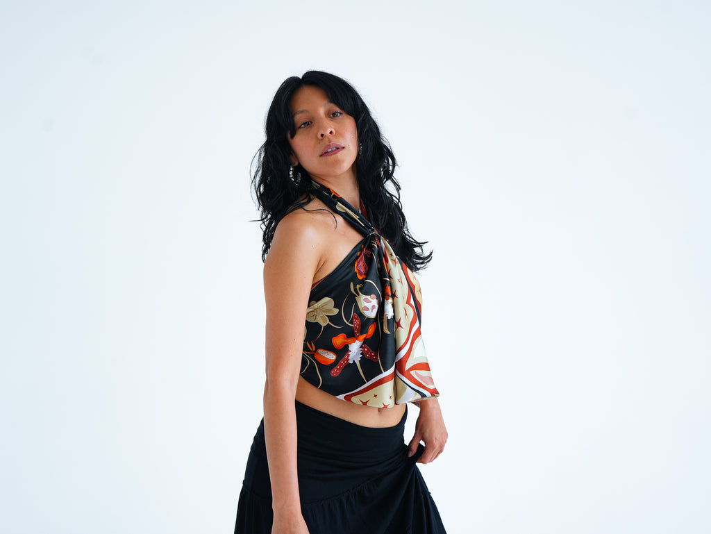 Renewal Silk Scarf  - butterfly and fairies