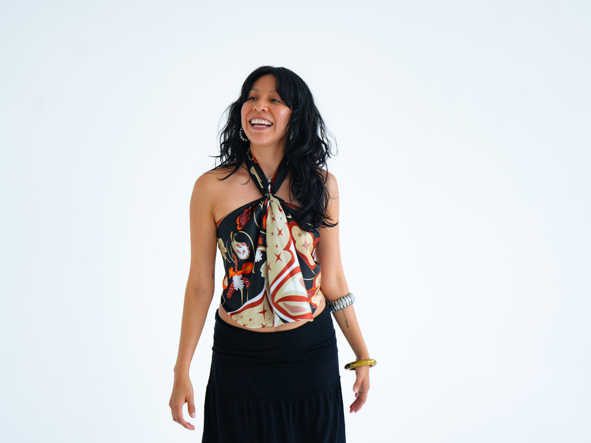 Renewal Silk Scarf  - butterfly and fairies