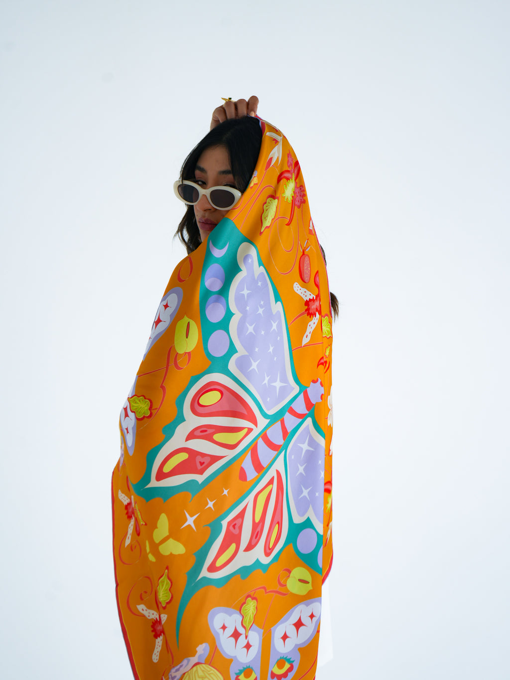 Evolution Silk Scarf  - butterfly and fairies