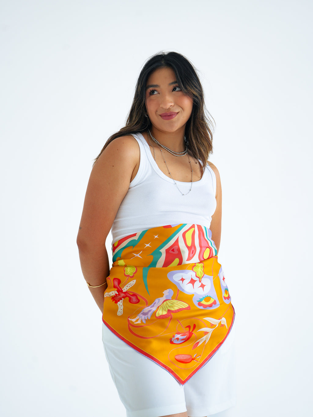 Evolution Silk Scarf  - butterfly and fairies