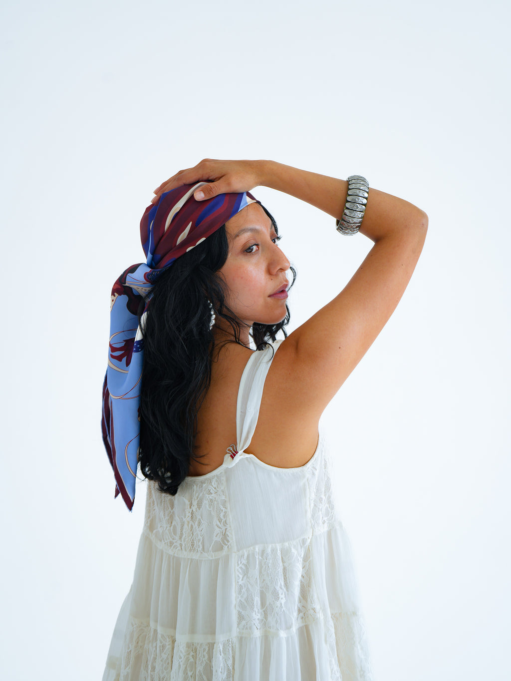 Rebirth Silk Scarf  - butterfly and fairies