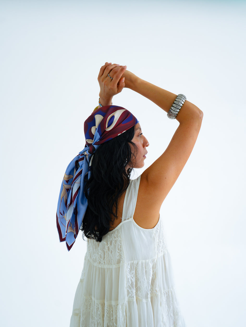 Rebirth Silk Scarf  - butterfly and fairies