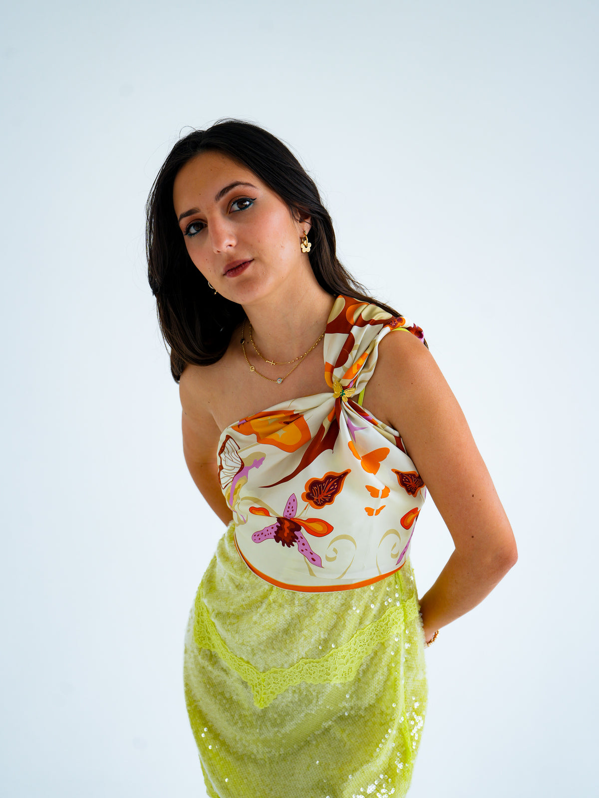 Awakening Silk Scarf  - butterfly and fairies