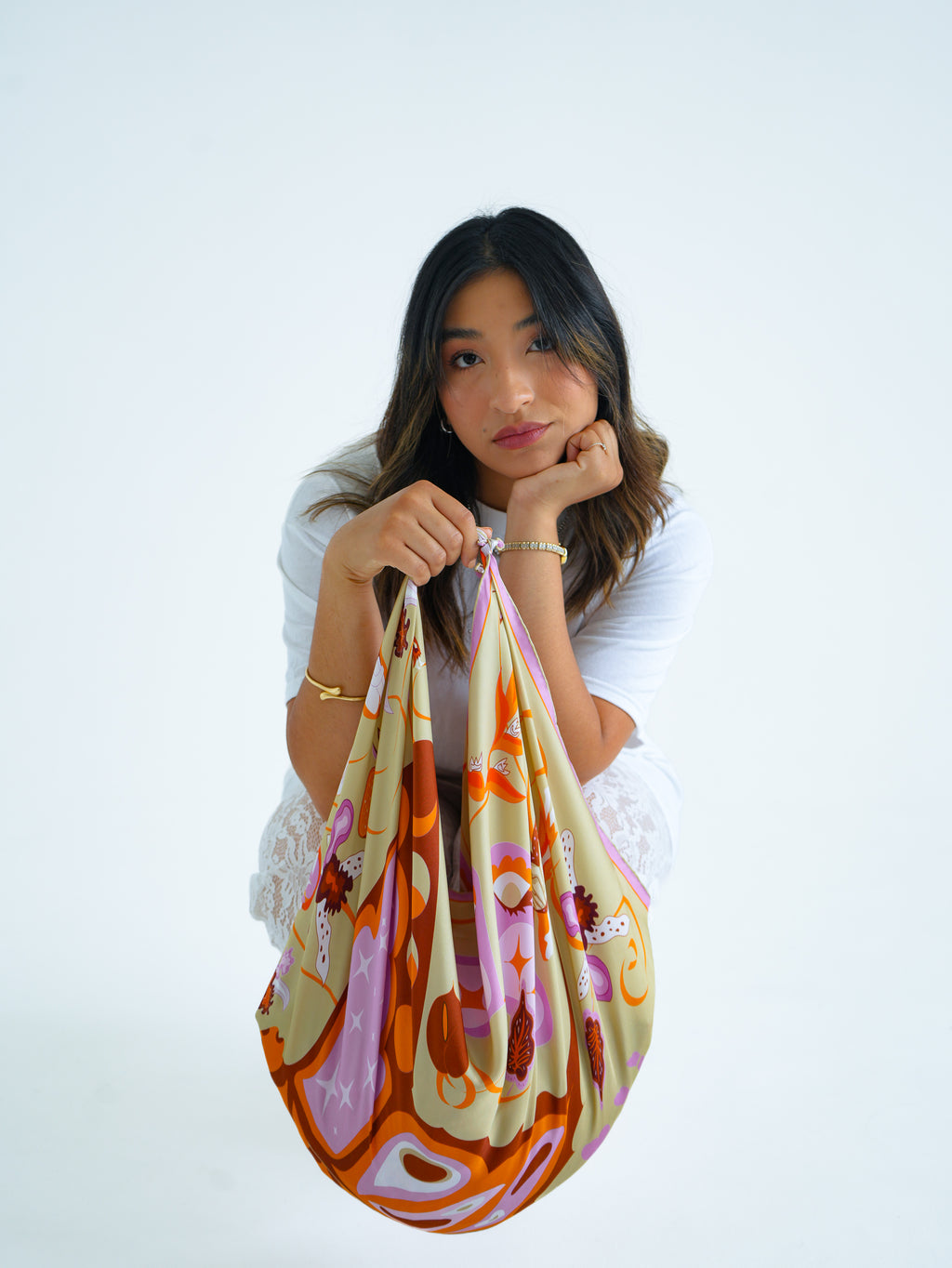 Transformation Silk Scarf - butterfly and fairies