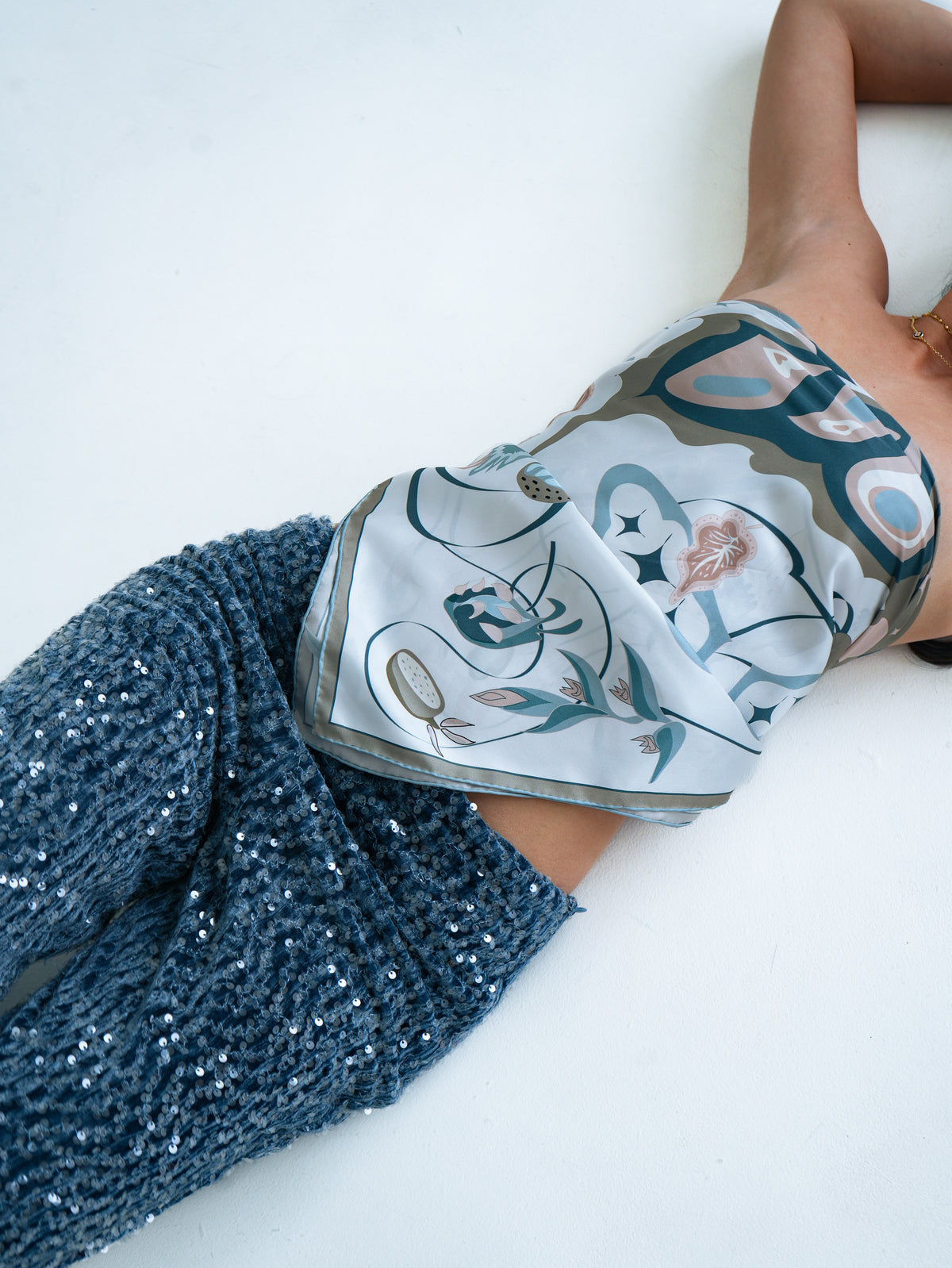 Emergence Silk Scarf - butterfly and fairies