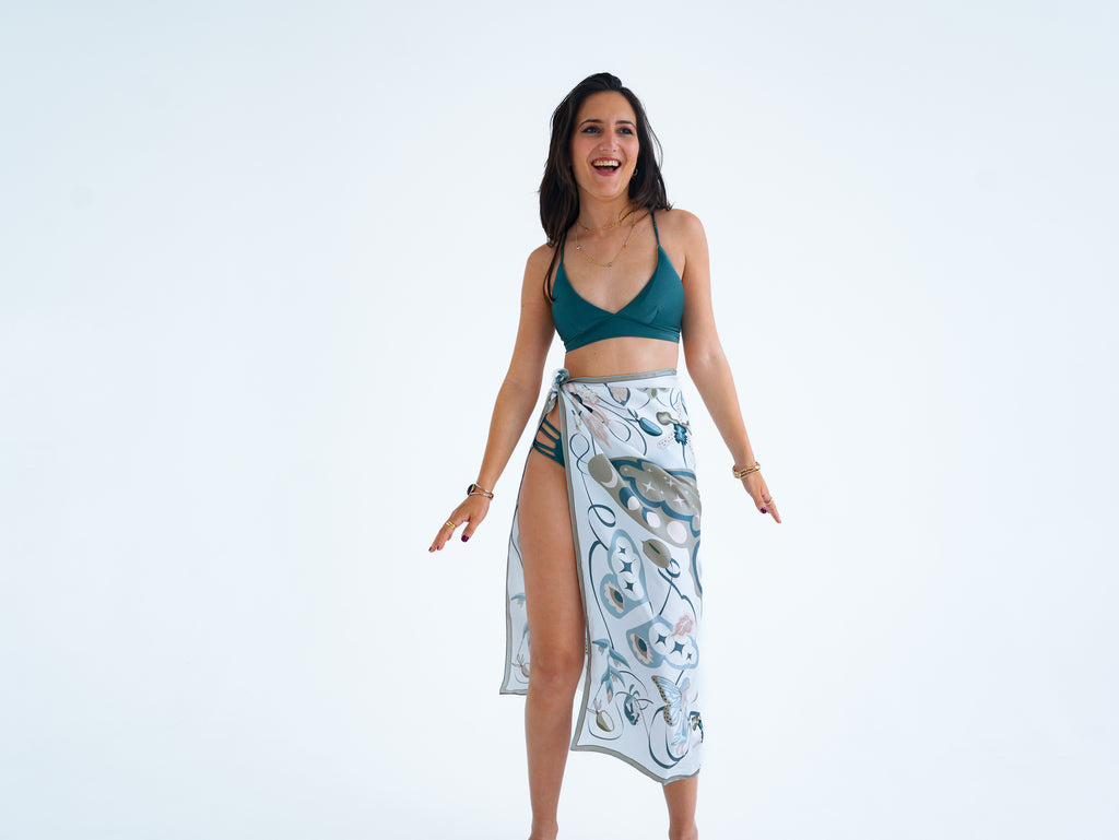Emergence Silk Scarf - butterfly and fairies