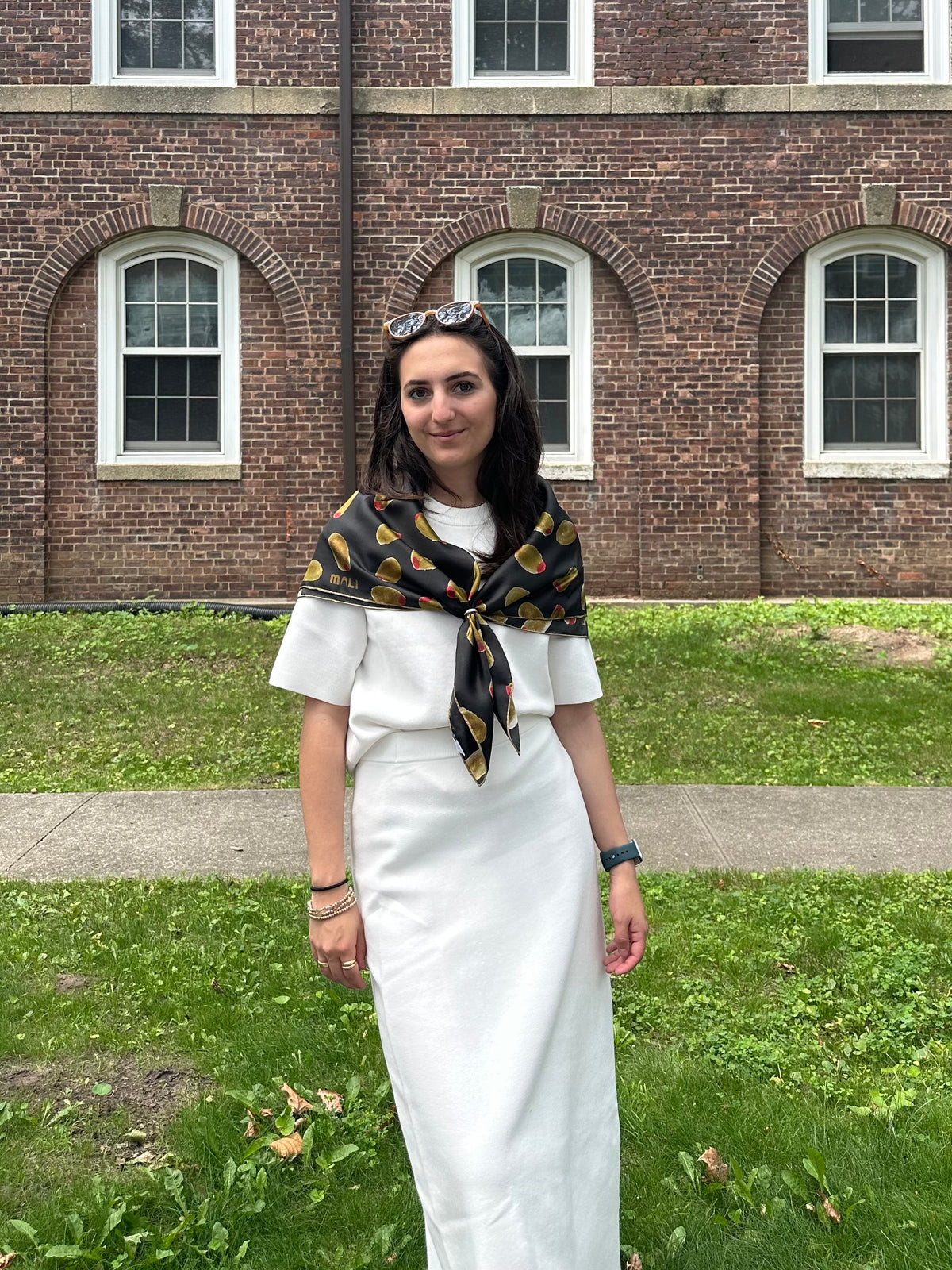 Olive Silk Scarf