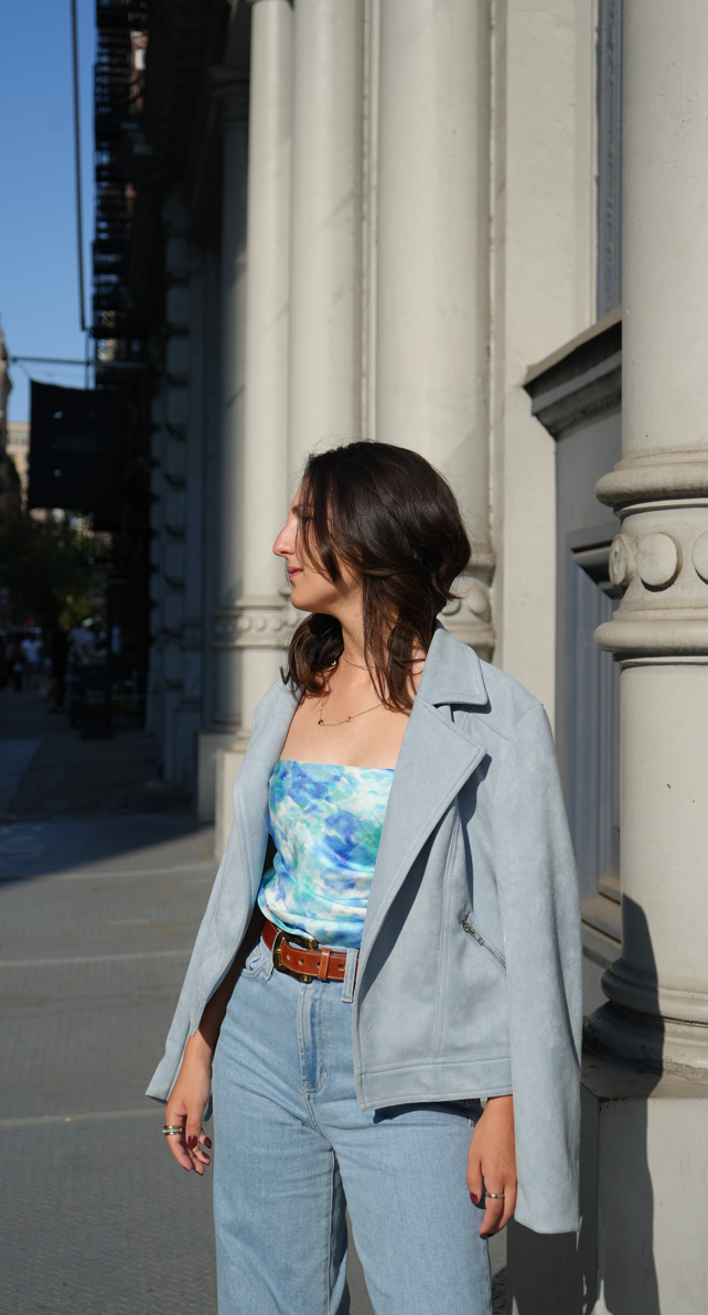 Wave Seekers Silk Scarf - ocean and surfers