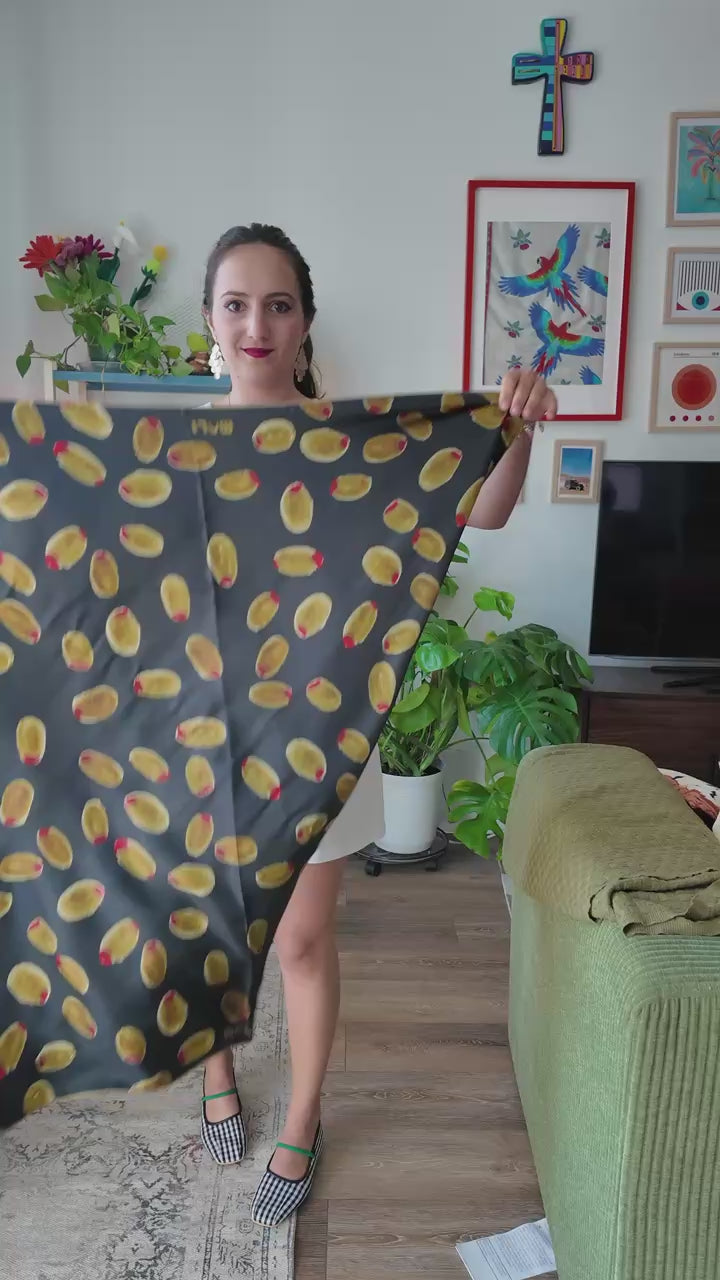 Olive Silk Scarf